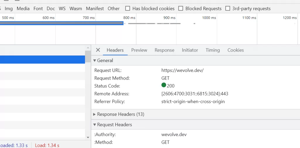 Exemplo de GET request no browser