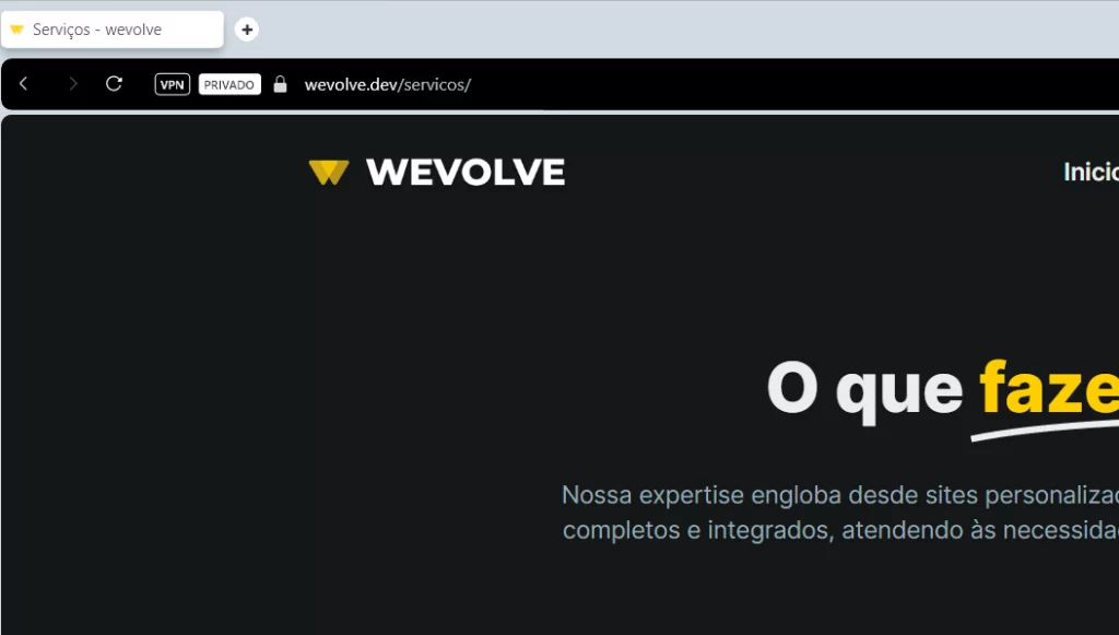 Exemplo de página com / no final da url